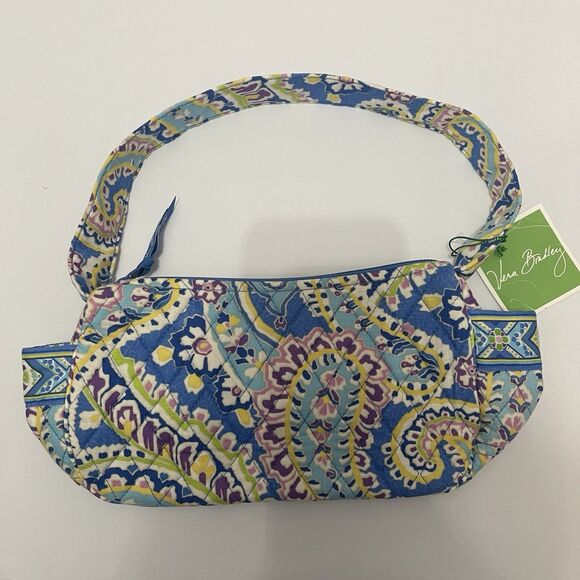 VERA BRADLEY Maggie Shoulder Bag Capri Blue NEW Paisley Retired Paisley Quilted - Picture 1 of 8